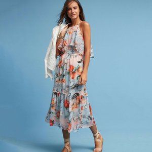 NWT Halter neck Floral Chiffon dress